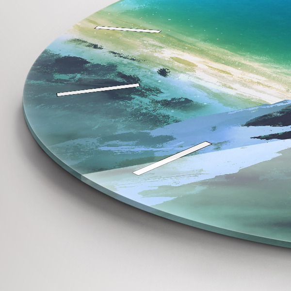 Zegar szklany okrągły Człowiek na księżycu