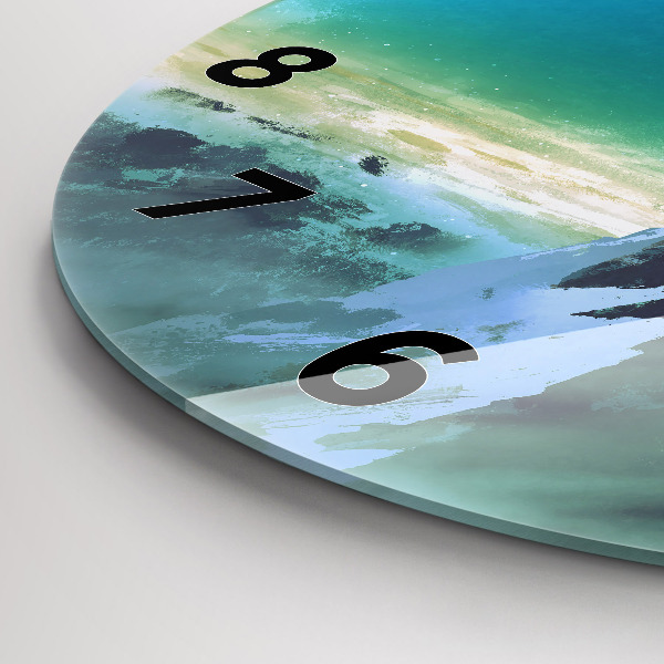 Zegar szklany okrągły Człowiek na księżycu