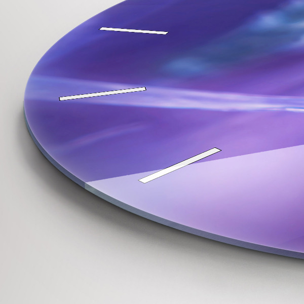 Zegar szklany okrągły Motyl na trawie