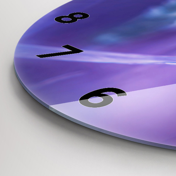 Zegar szklany okrągły Motyl na trawie