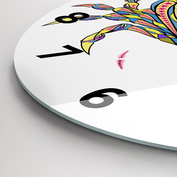 Zegar szklany okrągły Krab etniczny