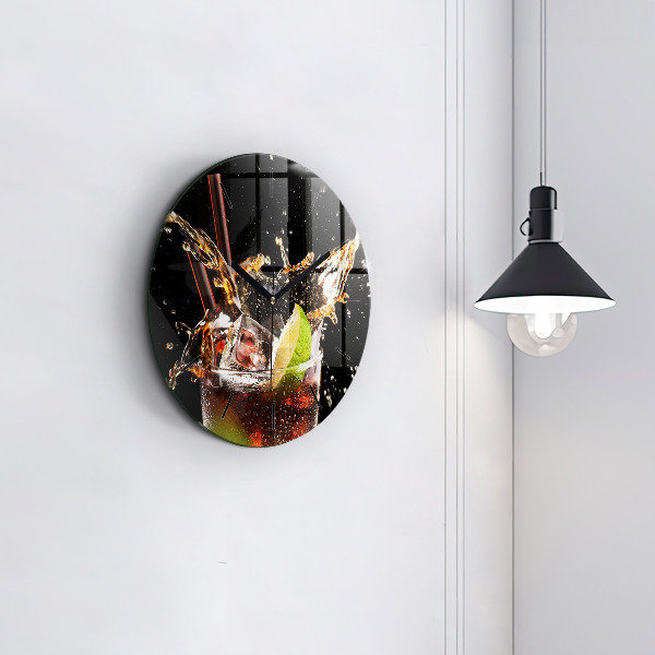 Zegar ścienny okrągły Drink z lodem