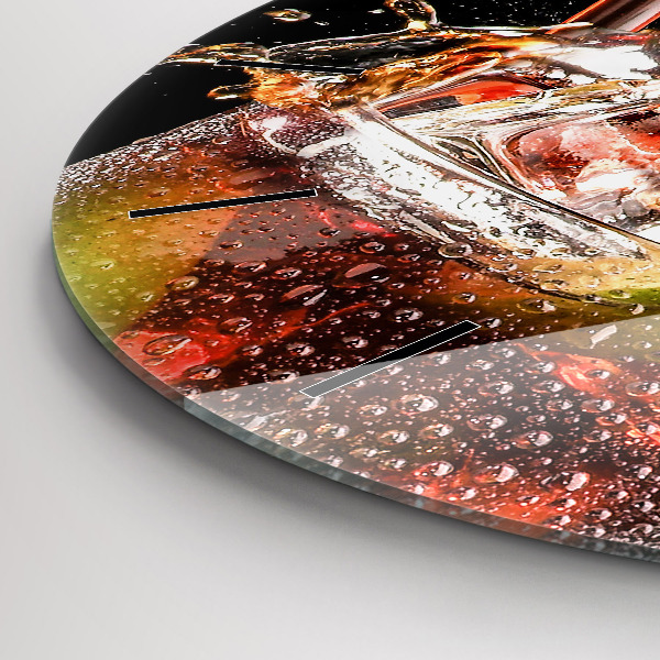 Zegar ścienny okrągły Drink z lodem