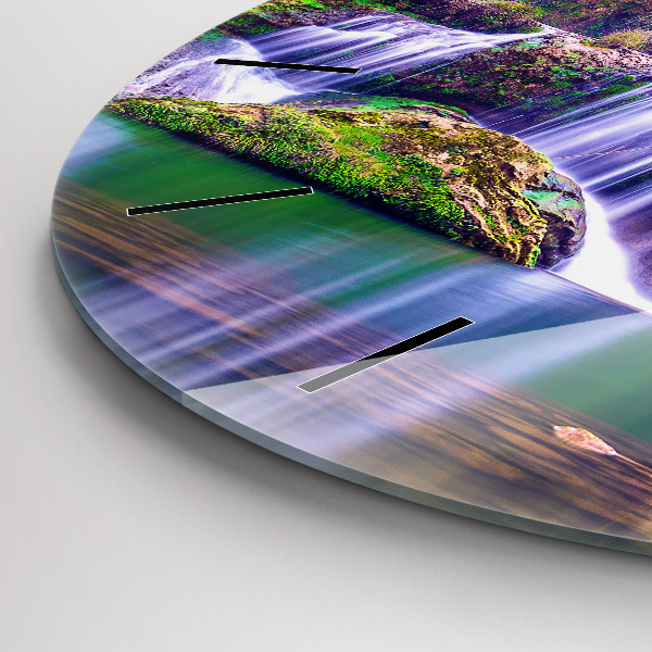 Zegar okrągły z nadrukiem Wodospad Jiulong Chiny