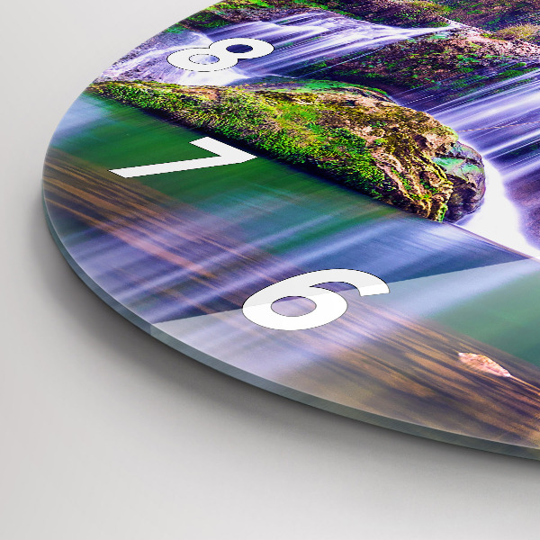 Zegar okrągły z nadrukiem Wodospad Jiulong Chiny