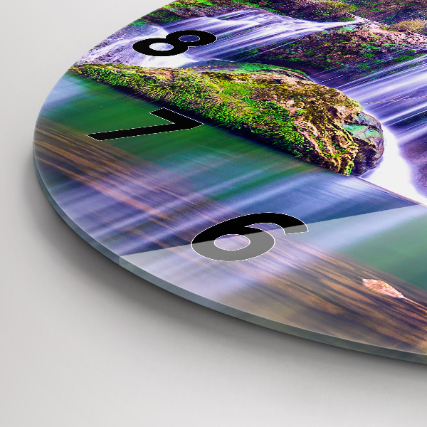 Zegar okrągły z nadrukiem Wodospad Jiulong Chiny