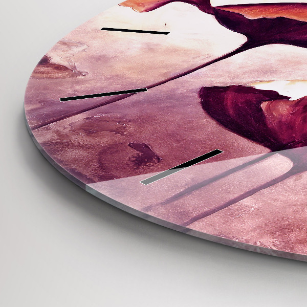 Zegar okrągły z nadrukiem Rozkwitające kwiaty maki