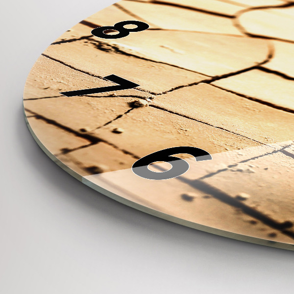 Zegar ścienny okrągły Roślina w suchej ziemi