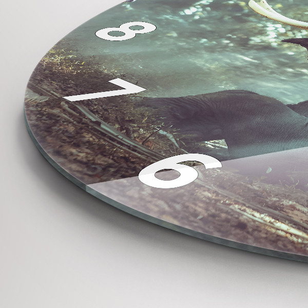 Zegar okrągły z nadrukiem Chłopczyk czyta książkę