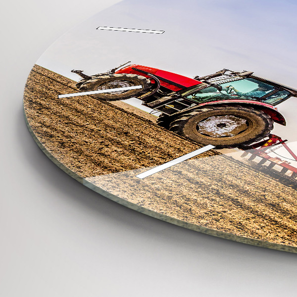 Zegar ścienny okrągły Rolnik w traktorze