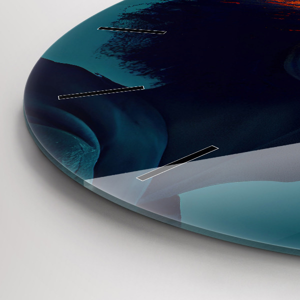 Zegar szklany okrągły Futurystyczny świat