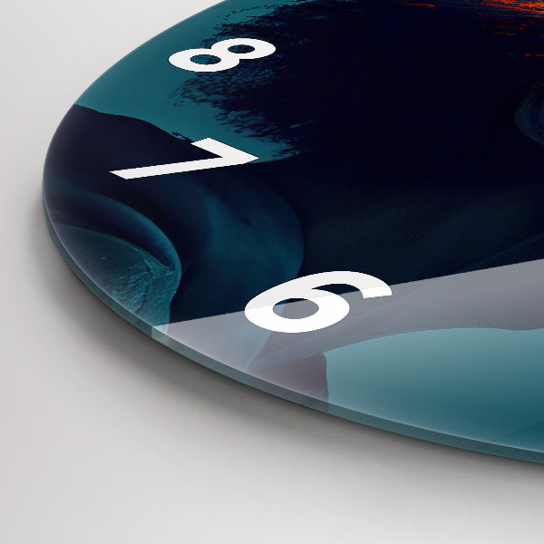 Zegar szklany okrągły Futurystyczny świat