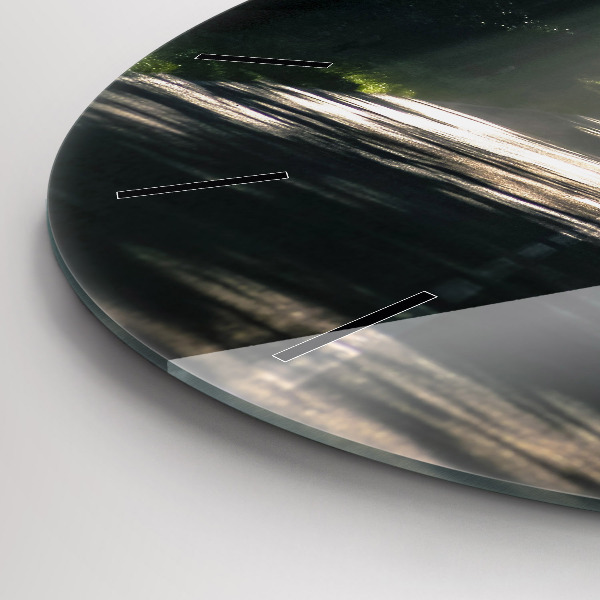 Zegar okrągły z nadrukiem Leśna droga