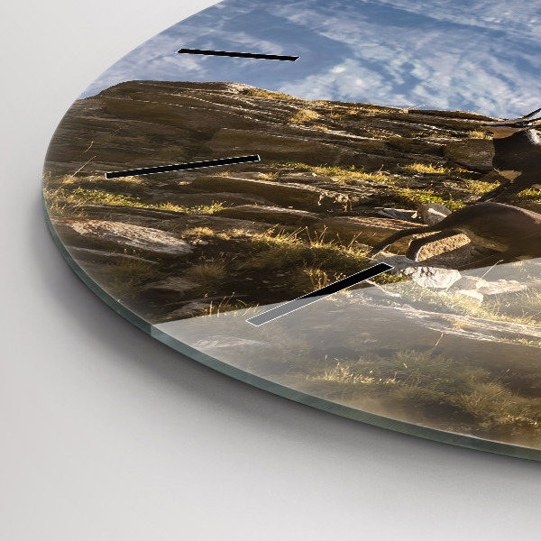 Zegar okrągły z nadrukiem Koza w Dolinie Aosta