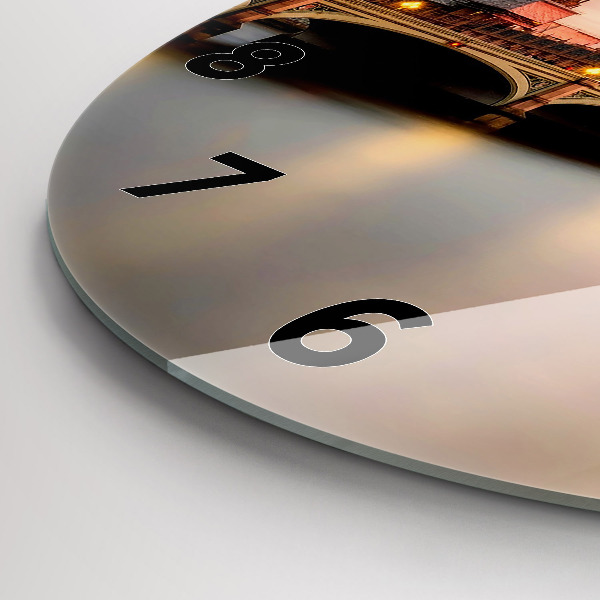 Zegar okrągły z nadrukiem Big Ben panorama Londynu