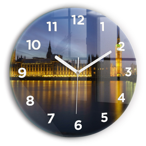 Zegar okrągły z nadrukiem Pałac Winchester Londyn