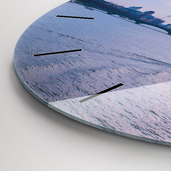 Zegar okrągły z nadrukiem London Eye panorama miasta