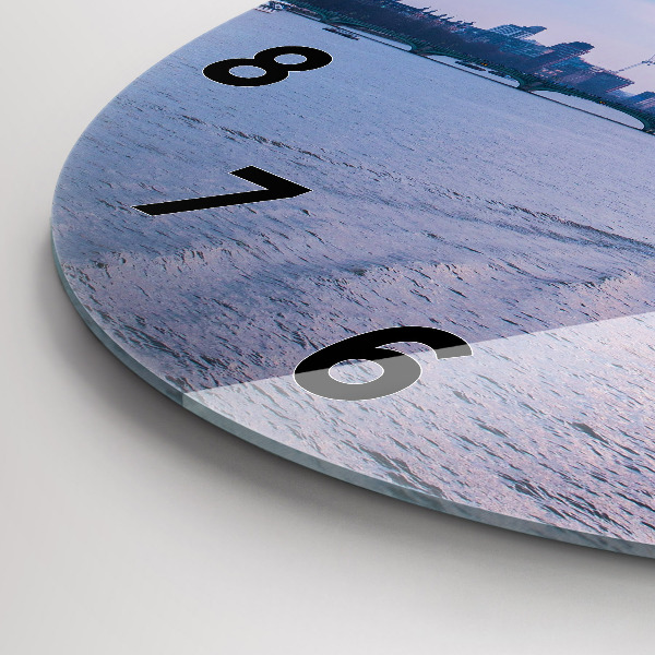 Zegar okrągły z nadrukiem London Eye panorama miasta