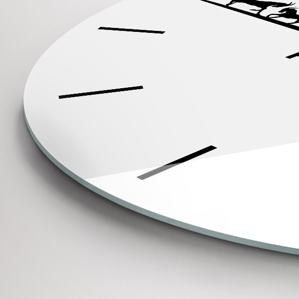 Zegar szklany okrągły Poznań panorama grafika