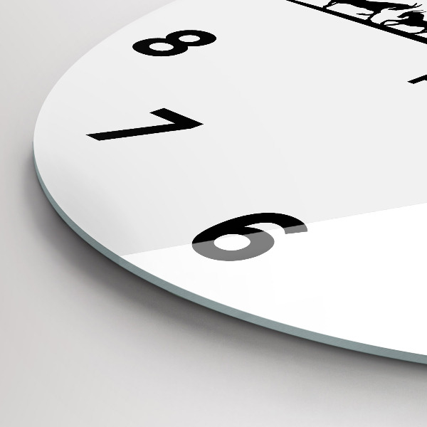 Zegar szklany okrągły Poznań panorama grafika