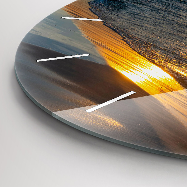 Zegar szklany okrągły Władysławowo Morze Bałtyckie