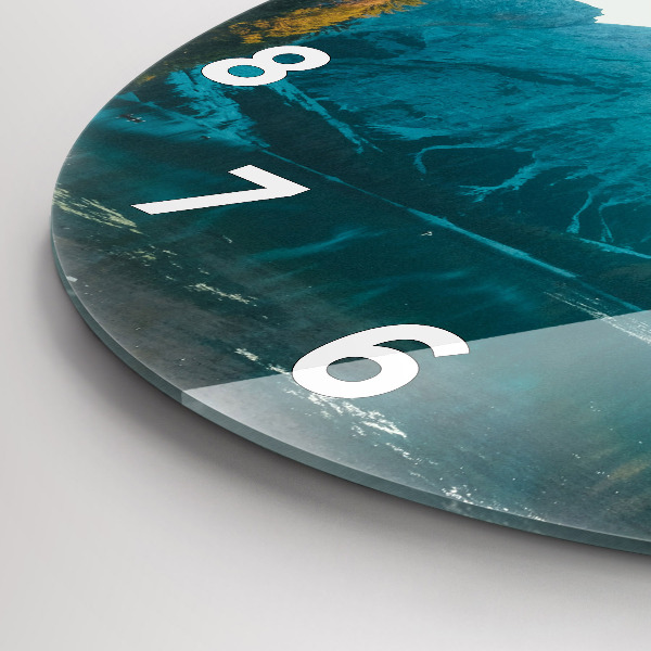 Zegar okrągły z nadrukiem Góra i rzeka w Polsce