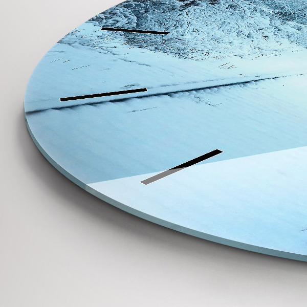 Zegar okrągły z nadrukiem Sarny na torach