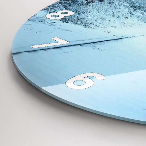 Zegar okrągły z nadrukiem Sarny na torach