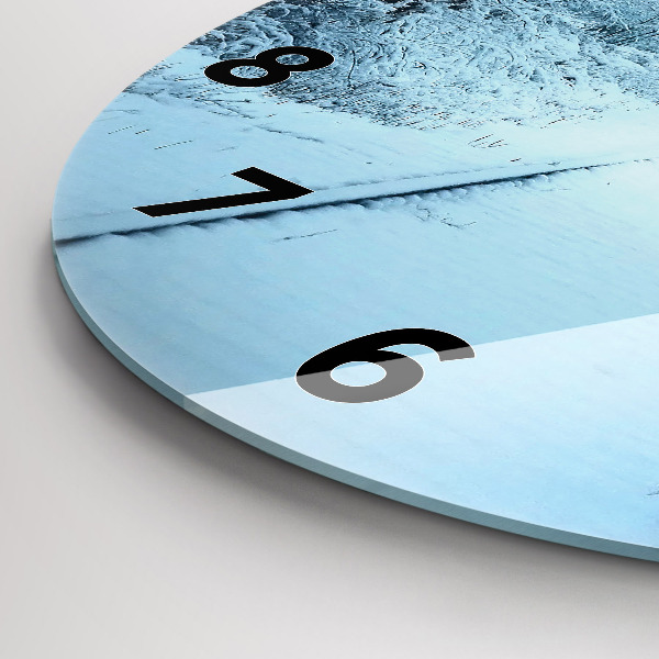 Zegar okrągły z nadrukiem Sarny na torach