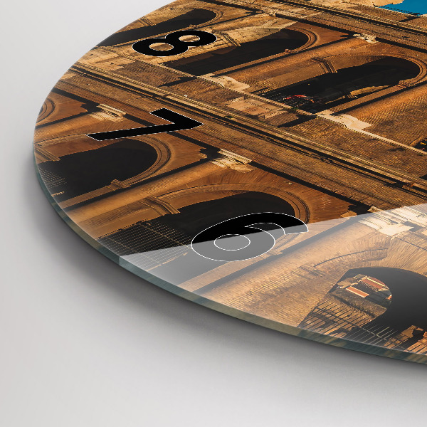 Zegar okrągły z nadrukiem Koloseum we Włoszech