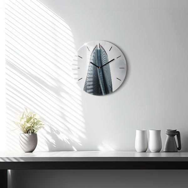 Zegar okrągły z nadrukiem Wieżowiec w Mediolanie