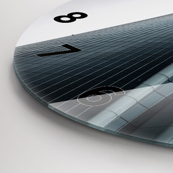 Zegar okrągły z nadrukiem Wieżowiec w Mediolanie