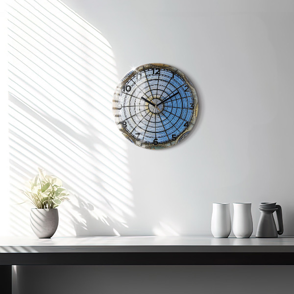 Zegar okrągły z nadrukiem Galeria handlowa w Mediolanie