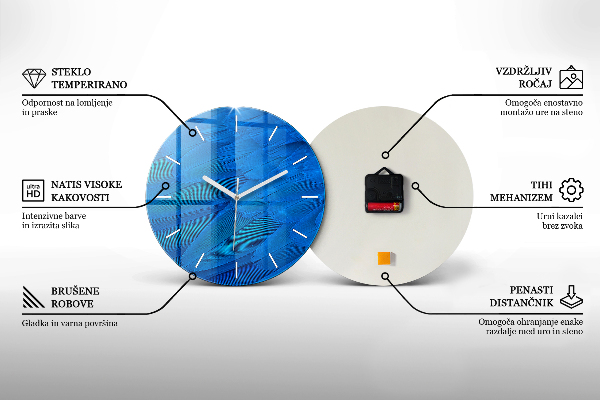 Zegar okrągły z nadrukiem Góry pod błękitnym niebem