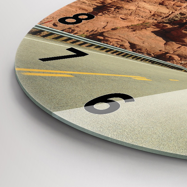 Zegar okrągły z nadrukiem Route 66 w USA