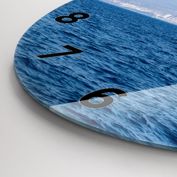 Zegar okrągły z nadrukiem Jacht na Teneryfie