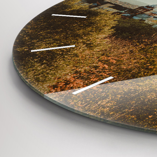 Zegar okrągły z nadrukiem Galeria sztuki w Glasgow