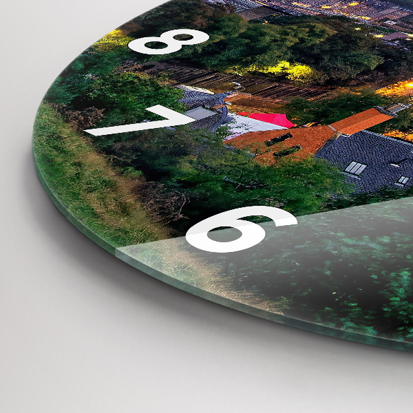 Zegar okrągły z nadrukiem Edynburg z Calton Hill