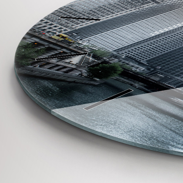 Zegar okrągły z nadrukiem Panorama miasta