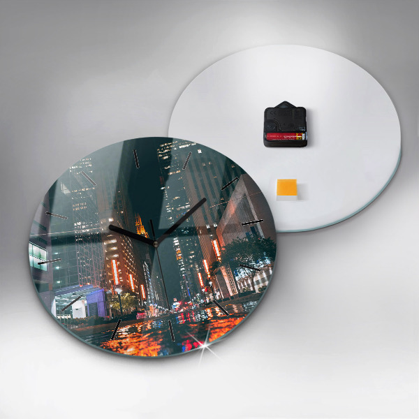 Zegar okrągły z nadrukiem Hotel w Houston