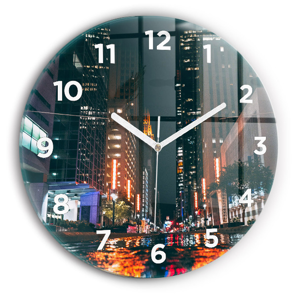 Zegar okrągły z nadrukiem Hotel w Houston