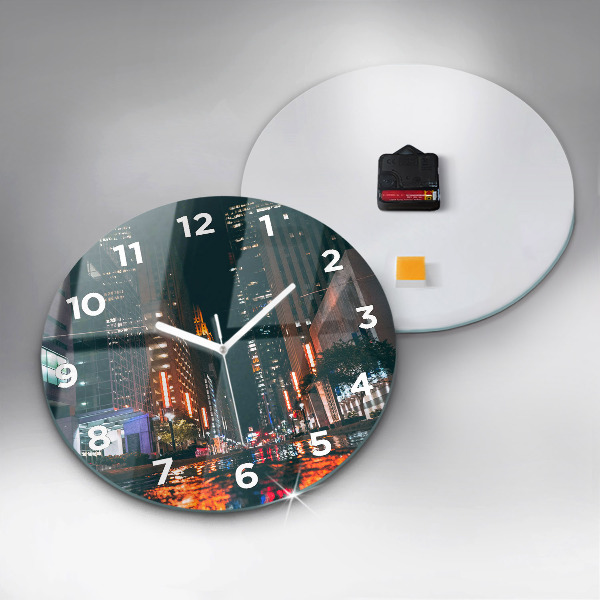 Zegar okrągły z nadrukiem Hotel w Houston