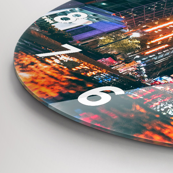 Zegar okrągły z nadrukiem Hotel w Houston