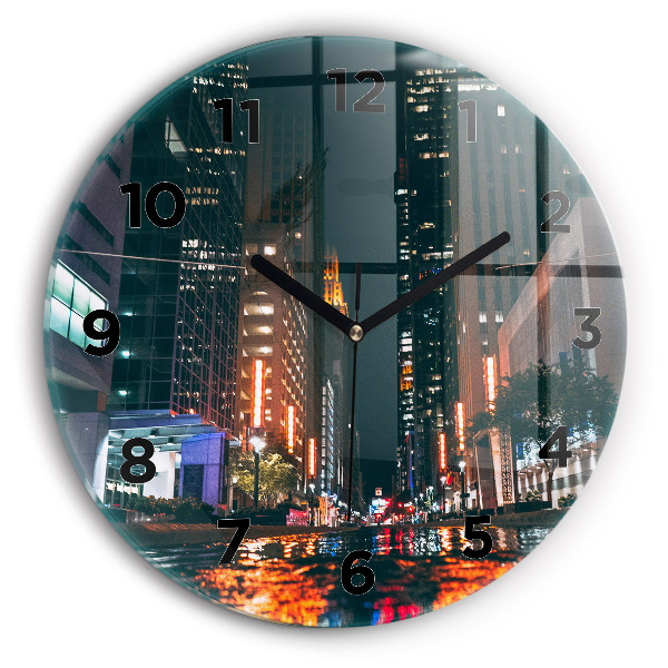 Zegar okrągły z nadrukiem Hotel w Houston