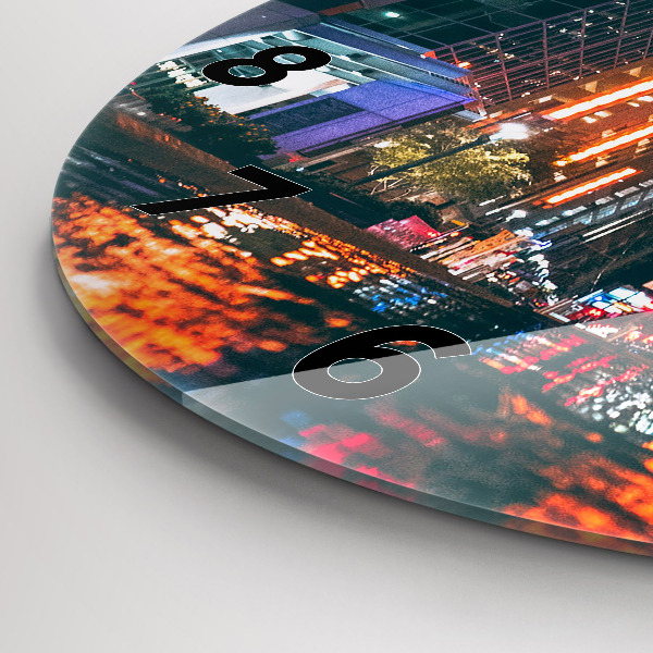 Zegar okrągły z nadrukiem Hotel w Houston