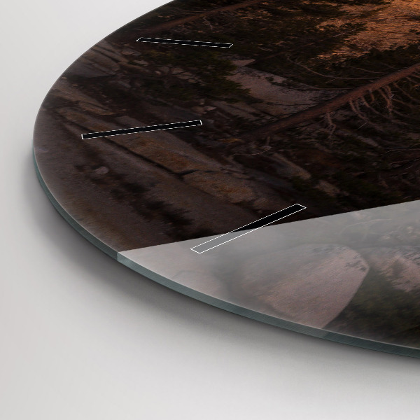 Zegar okrągły z nadrukiem Kamienista droga Yosemite