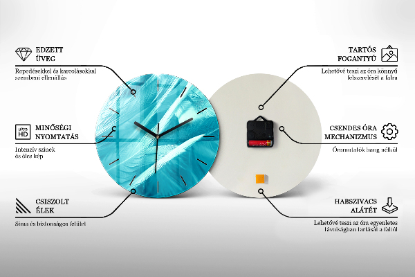 Zegar okrągły z nadrukiem Kamienista droga Yosemite