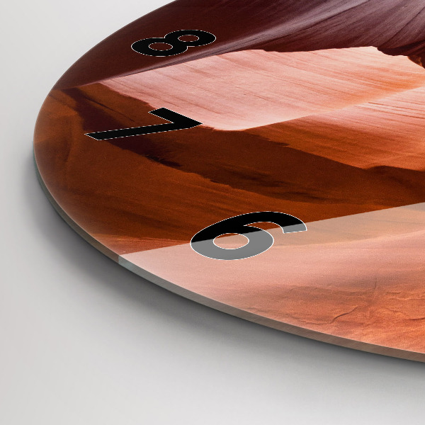 Zegar okrągły z nadrukiem Kanion Antylopy