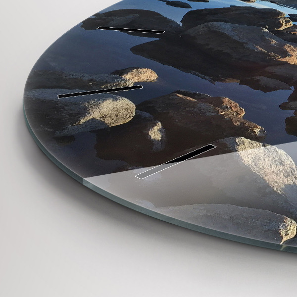 Zegar okrągły z nadrukiem Widok na morze