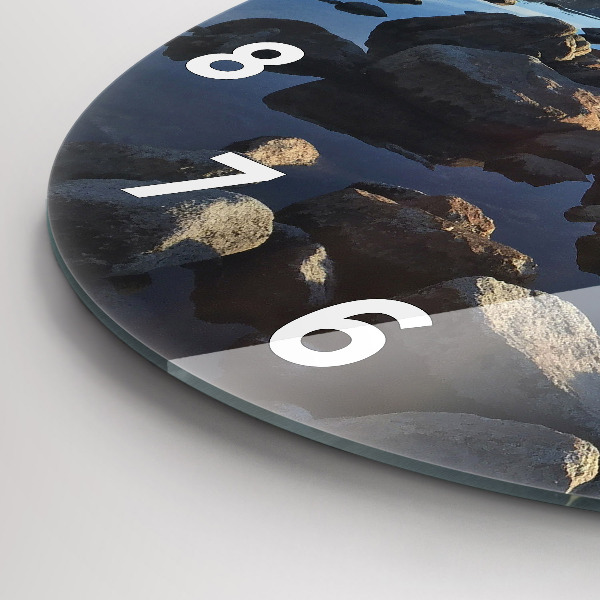 Zegar okrągły z nadrukiem Widok na morze